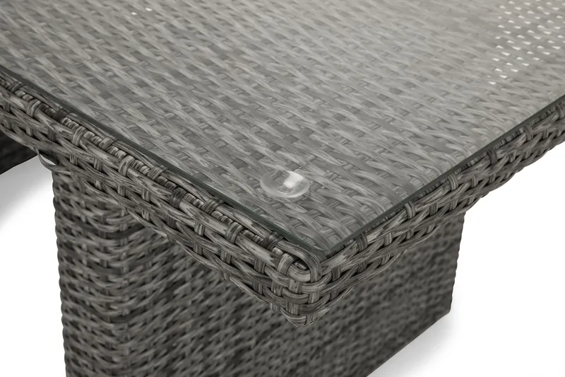 Bord James 145 cm - Glass/Grå - Hagemøbler & utemiljø - Hagebord - Spisebord ute