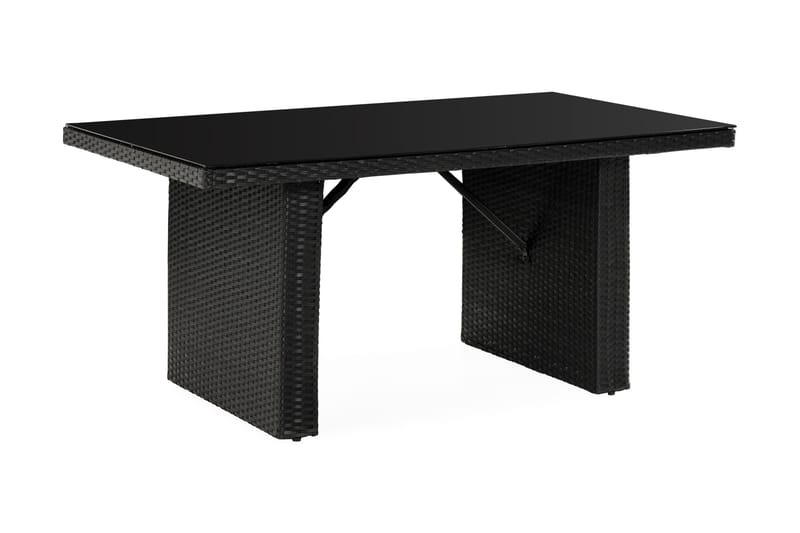 Bord James - Glass|Svart - Hagemøbler & utemiljø - Hagebord - Spisebord ute