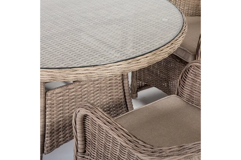 Bord TOSCANA D110xH73cm gråbeige - Hagemøbler & utemiljø - Hagebord - Spisebord ute