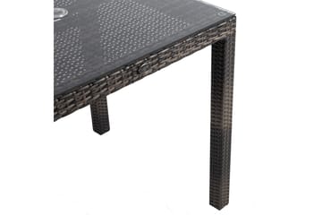 Bord WICKER 73x73xH71cm Klart glass - Hagemøbler & utemiljø - Hagebord - Spisebord ute
