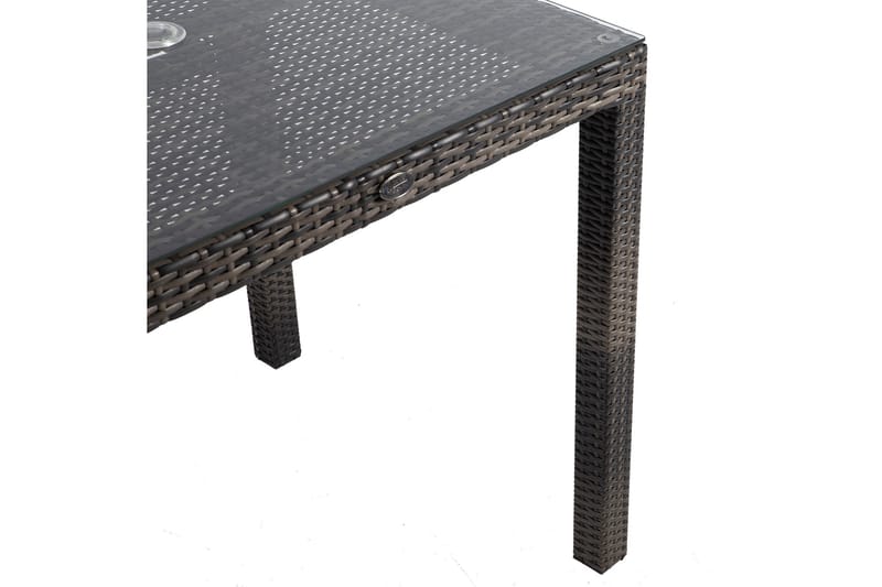 Bord WICKER 73x73xH71cm Klart glass - Hagemøbler & utemiljø - Hagebord - Spisebord ute