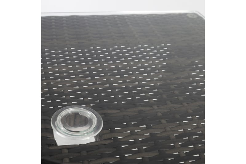 Bord WICKER 73x73xH71cm Klart glass - Hagemøbler & utemiljø - Hagebord - Spisebord ute