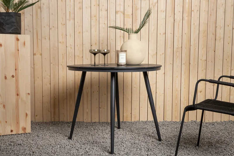 Break Spisebord 90 cm - Svart - Hagemøbler & utemiljø - Hagebord - Spisebord ute