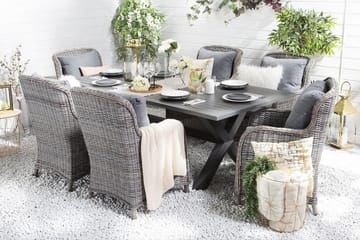 Cascais Hagebord 200 cm - Grå - Hagemøbler & utemiljø - Hagebord - Spisebord ute