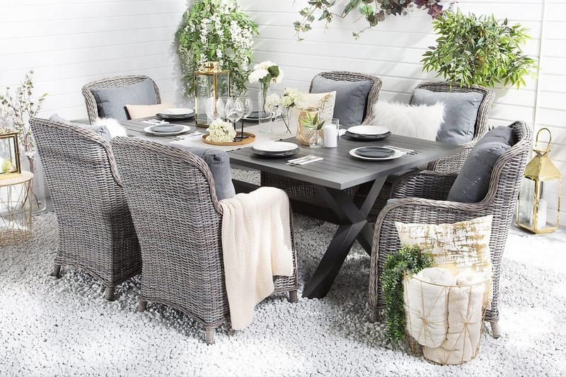 Cascais Hagebord 200 cm - Grå - Hagemøbler & utemiljø - Hagebord - Spisebord ute