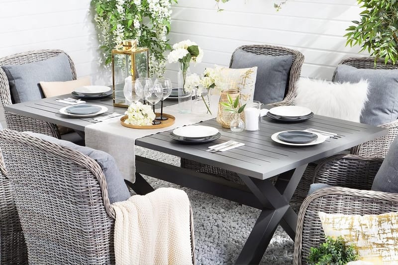 Cascais Hagebord 200 cm - Grå - Hagemøbler & utemiljø - Hagebord - Spisebord ute
