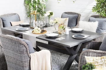 Cascais Hagebord 200 cm - Grå - Hagemøbler & utemiljø - Hagebord - Spisebord ute