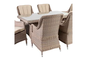 Eden Bord 150x100xH74 cm Beige - Hagemøbler & utemiljø - Hagebord - Spisebord ute