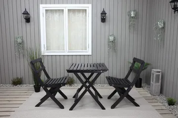 Edilma Klaffebord 65 cm - Kaffesvart - Hagemøbler & utemiljø - Hagebord - Spisebord ute