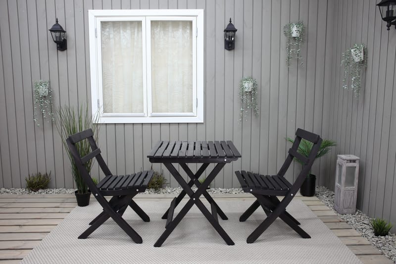 Edilma Klaffebord 65 cm - Kaffesvart - Hagemøbler & utemiljø - Hagebord - Spisebord ute