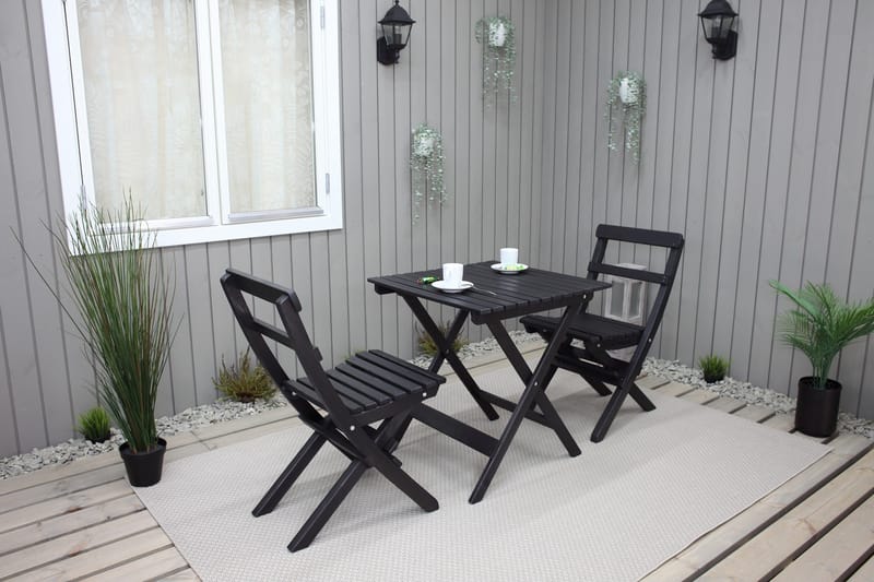 Edilma Klaffebord 65 cm - Kaffesvart - Hagemøbler & utemiljø - Hagebord - Spisebord ute