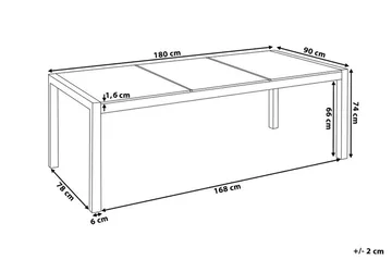 Grosseto Hagebord 180 cm - Svart - Hagemøbler & utemiljø - Hagebord - Spisebord ute
