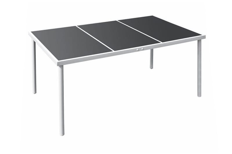 Hagebord 150x90x74 cm svart stål - Svart - Spisebord ute