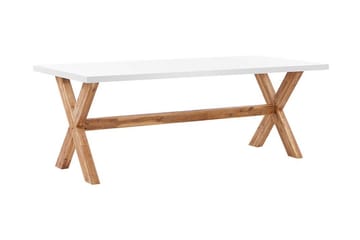 Hagebord 200 x 100 cm Hvit OLBIA - Hvit - Hagemøbler & utemiljø - Hagebord - Spisebord ute