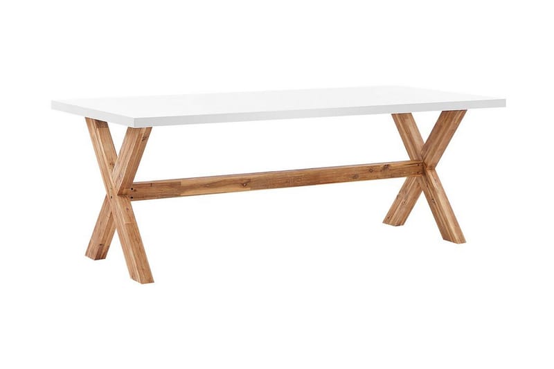 Hagebord 200 x 100 cm Hvit OLBIA - Hvit - Hagemøbler & utemiljø - Hagebord - Spisebord ute