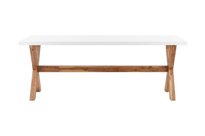 Hagebord 200 x 100 cm Hvit OLBIA - Hvit - Hagemøbler & utemiljø - Hagebord - Spisebord ute