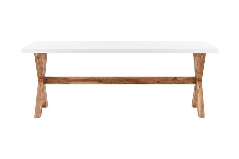 Hagebord 200 x 100 cm Hvit OLBIA - Hvit - Spisebord ute