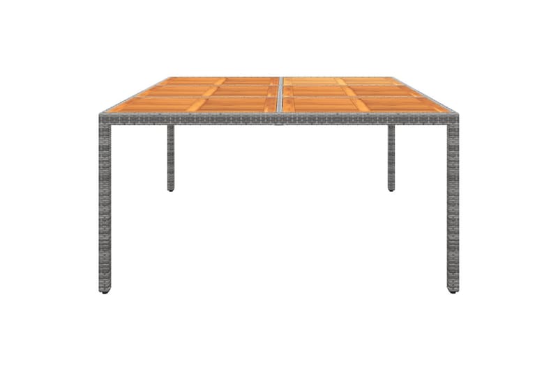Hagebord 200x150x75 cm akasie og polyrotting grå - Grå - Spisebord ute