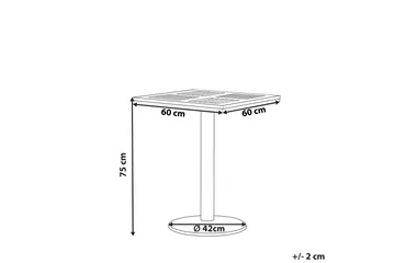 Hagebord 60 x 60 cm Lysebrun PALMI - Tre/natur - Hagemøbler & utemiljø - Hagebord - Spisebord ute