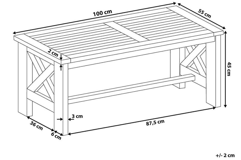 Hagebord Baltic 100 cm - Hvit - Hagemøbler & utemiljø - Hagebord - Spisebord ute
