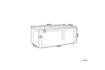 Hagebord Eucalyptus 190 x 105 cm MONSANO - Tre / Natur - Hagemøbler & utemiljø - Hagebord - Spisebord ute