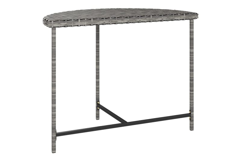 Hagebord grå 100x50x75 cm polyrotting - Grå - Spisebord ute