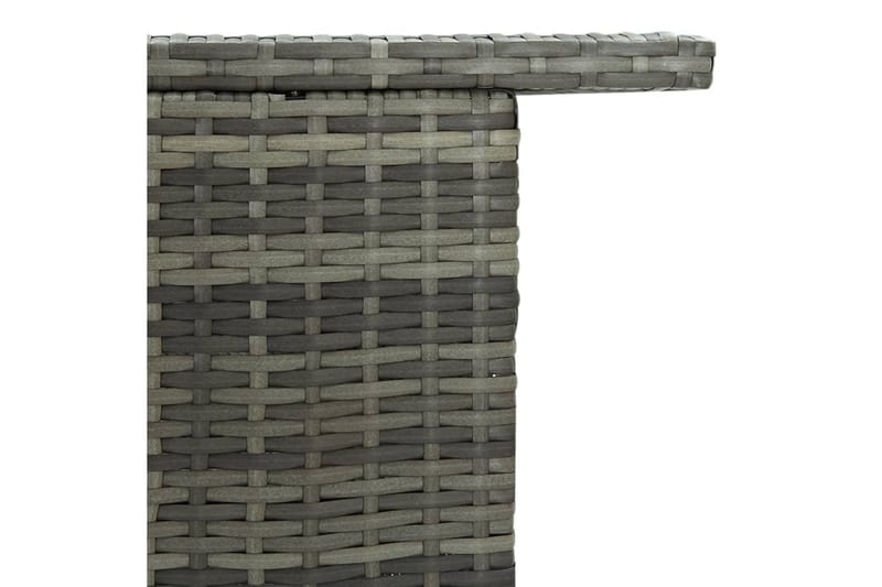 Hagebord grå 120x55x110 cm polyrotting - Grå - Spisebord ute