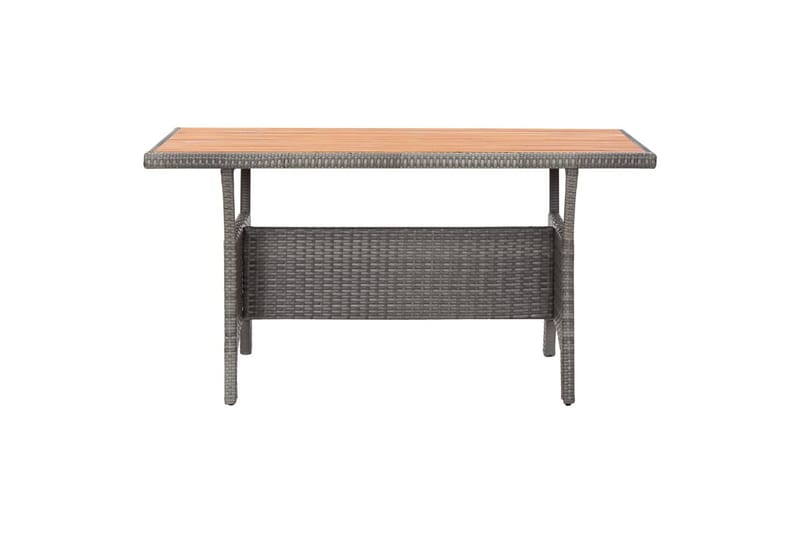 Hagebord grå 120x70x66 cm heltre akasie - Grå - Spisebord ute
