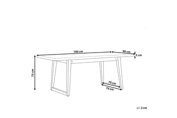 Hagebord grå 180 x 90 cm ORIA - Grå - Hagemøbler & utemiljø - Hagebord - Spisebord ute
