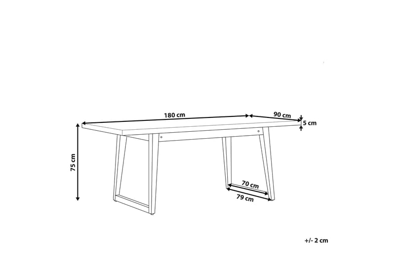 Hagebord grå 180 x 90 cm ORIA - Grå - Hagemøbler & utemiljø - Hagebord - Spisebord ute