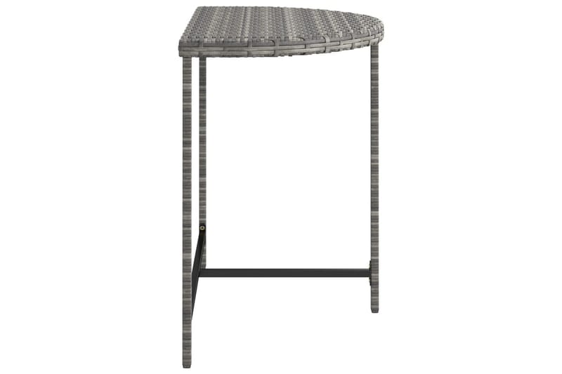 Hagebord grå 80x50x75 cm polyrotting - Grå - Spisebord ute