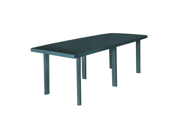 Hagebord grønn 210x96x72 cm plast - Grønn - Spisebord ute