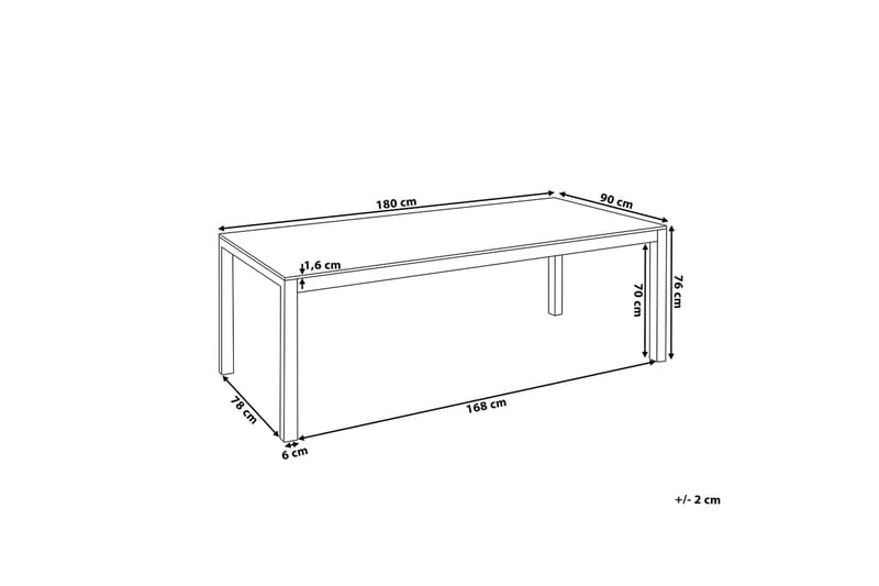 Hagebord Grosseto 180 cm - Grå - Spisebord ute