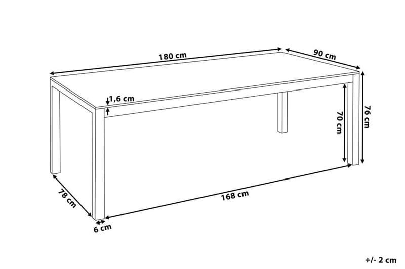 Hagebord Grosseto 180 cm - Grå - Spisebord ute