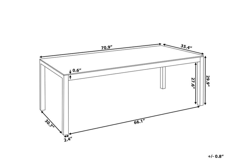 Hagebord Grosseto 180 cm - Svart - Spisebord ute