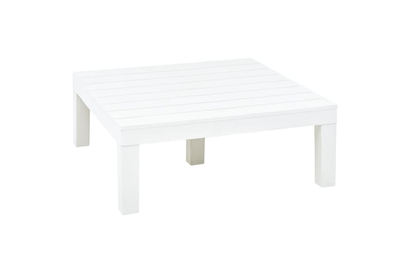 Hagebord hvit 78x78x31 cm plast - Spisebord ute