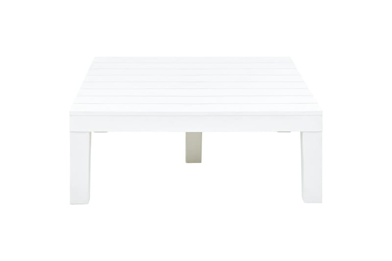 Hagebord hvit 78x78x31 cm plast - Spisebord ute
