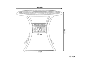 Hagebord rundt 90 cm Hvit ANCONA - Hvit - Hagemøbler & utemiljø - Hagebord - Spisebord ute