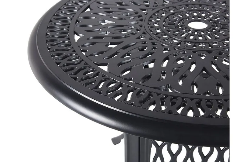 Hagebord rundt 90 cm svart ANCONA - Svart - Hagemøbler & utemiljø - Hagebord - Spisebord ute