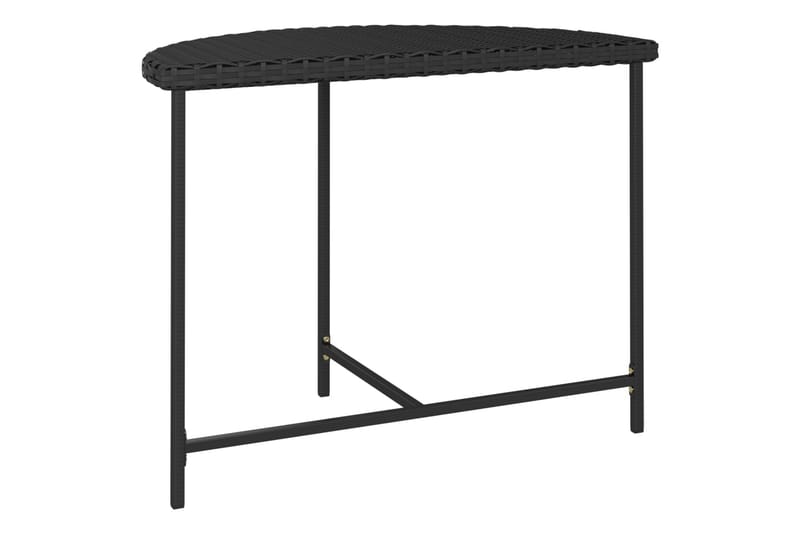 Hagebord svart 100x50x75 cm polyrotting - Svart - Spisebord ute