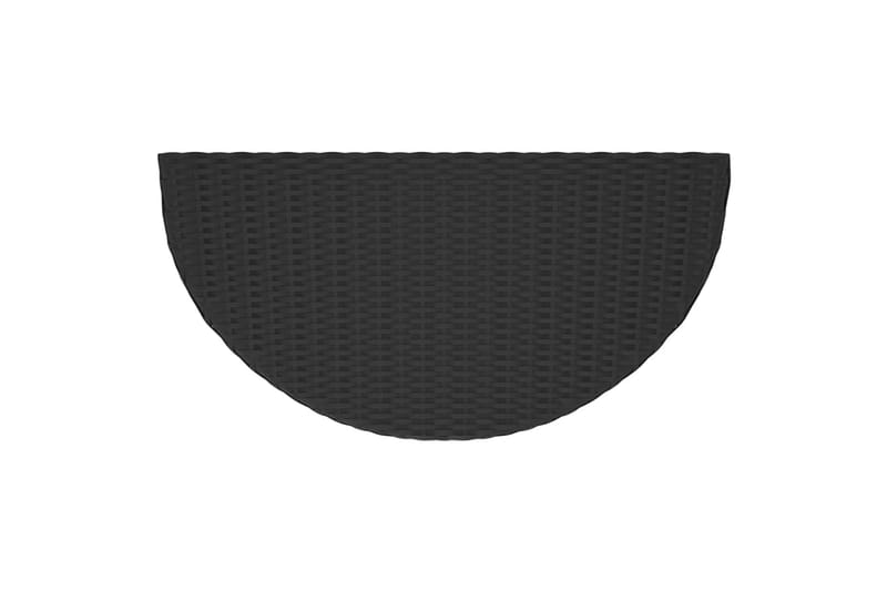 Hagebord svart 100x50x75 cm polyrotting - Svart - Spisebord ute