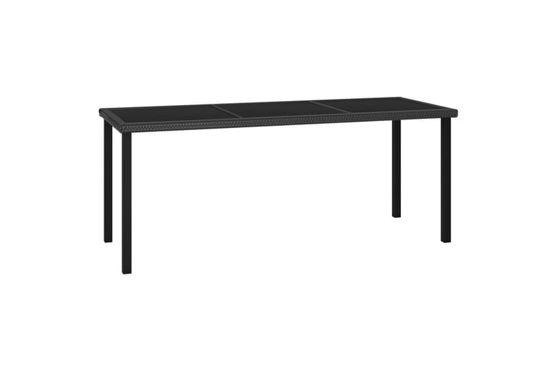 Hagebord svart 180x70x73 cm polyrotting - Svart - Spisebord ute