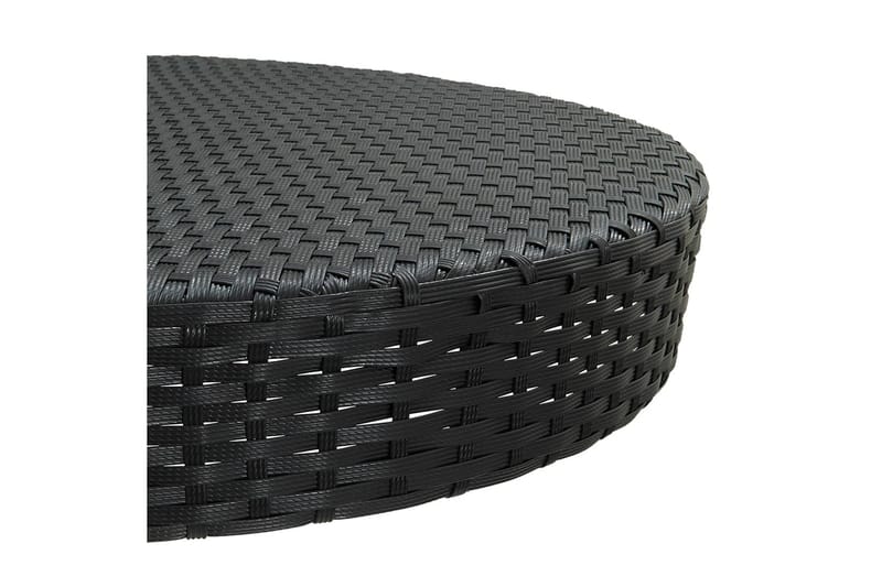 Hagebord svart 75,5x106 cm polyrotting - Svart - Spisebord ute