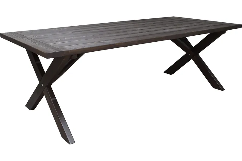 Hains Fasta Spisebord 220 cm - Brun - Hagemøbler & utemiljø - Hagebord - Spisebord ute