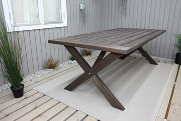 Hains Fasta Spisebord 220 cm - Brun - Hagemøbler & utemiljø - Hagebord - Spisebord ute