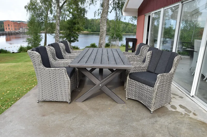 Hains Fasta Spisebord 220 cm - Shabby Chic - Hagemøbler & utemiljø - Hagebord - Spisebord ute