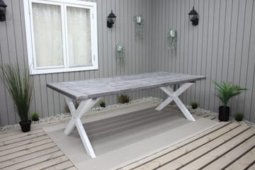 Hains Fasta Spisebord 220 cm - Svart/Grå/Hvit - Hagemøbler & utemiljø - Hagebord - Spisebord ute