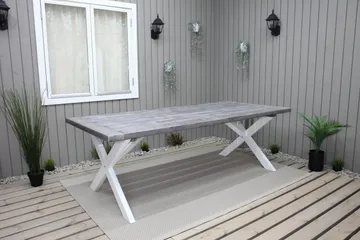 Hains Fasta Spisebord 220 cm - Svart/Grå/Hvit - Hagemøbler & utemiljø - Hagebord - Spisebord ute