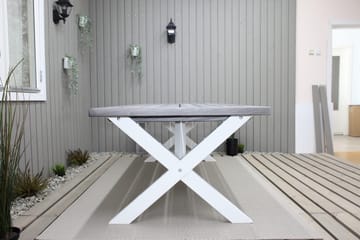 Hains Fasta Spisebord 220 cm - Svart/Grå/Hvit - Hagemøbler & utemiljø - Hagebord - Spisebord ute