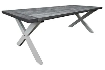 Hains Fasta Spisebord 220 cm - Svart/Grå/Hvit - Hagemøbler & utemiljø - Hagebord - Spisebord ute